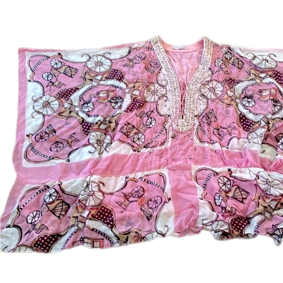 KAFTAN QUEEN pale pink beaded and jewel encrusted Kaftan - Picture 15 of 16